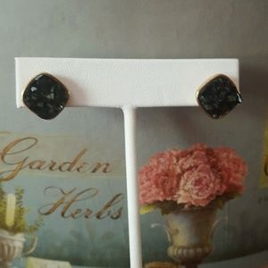 ••NEW•• Druzy Earrings Black